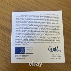 2000 ROYAL MINT ENTRY INTO THE NEW MILLENNIUM 39mm SILVER MEDAL with COA #25228