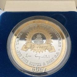 2001 Imperial Palace Las Vegas 25th Anniv 3.36 oz. 999 Silver Coin Medal 24K GP