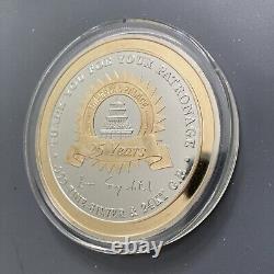 2001 Imperial Palace Las Vegas 25th Anniv 3.36 oz. 999 Silver Coin Medal 24K GP
