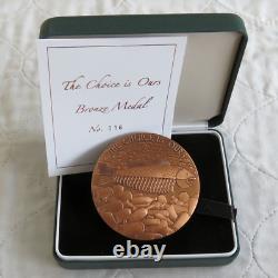 2004 THE ROYAL MINT THE CHOICE IS OURS 63mm TONED BRONZE MEDAL boxed/coa