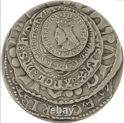 2009 Great Britain Royal Mint Queen Elizabeth Silver Medal 5oz NGC MS69 Antiqued