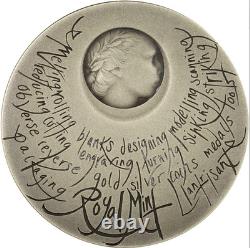 2009 Great Britain Royal Mint Queen Elizabeth Silver Medal 5oz NGC MS69 Antiqued