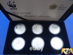 2009 Royal Mint SCARCE WWF World Wide Fund Silver Proof Medal Coin Collection