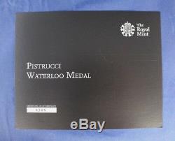 2015 Royal Mint Silver Medal Pistrucci Waterloo in Case with COA (AA5/13)