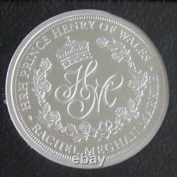 2017 HARRY & MEGHAN ROYAL ENGAGEMENT TRIPLE THICKNESS SILVER PROOF MEDAL mint 99