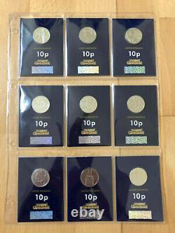 2018 Royal Mint 10p A-Z Uncirculated Coins plus Completer Medallion in Folder