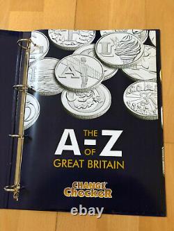 2018 Royal Mint 10p A-Z Uncirculated Coins plus Completer Medallion in Folder