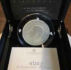 2024 Great Britain The Waterloo Medal 10 oz Silver Matte Proof