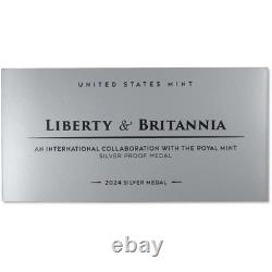 2024 Liberty & Britannia 1 oz. 999 Silver Proof Medal OGP COA