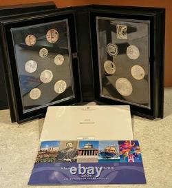 2024 Royal Mint 13 Coin Annual Uk Proof & Medal Set
