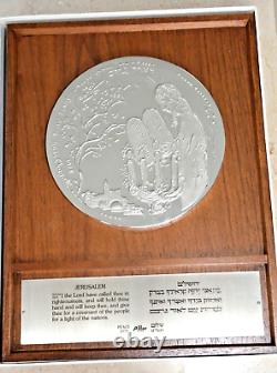 250gr RUSSIAN MARC CHAGALL JEWISH IMPERIAL 999 SILVER MEDAL ISRAEL CERTIFICATE