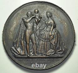 2 Medal Baptismal Images Imperial Prince 1856 By BARRE NAPOLEON III 70Mm
