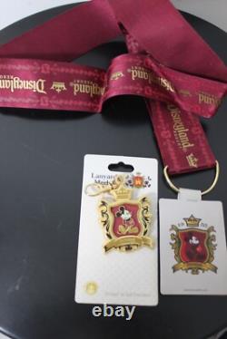 2-SET 1955 DISNEYLAND WIDE LANYARD & MEDAL Classic Maroon Royal 59495 54450 2006