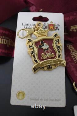 2-SET 1955 DISNEYLAND WIDE LANYARD & MEDAL Classic Maroon Royal 59495 54450 2006