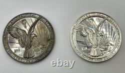 2 X Royal Aeronautical Society, Founded 12 January 1866, struck in silver 60.16g