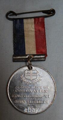 3 British Royal Coronation Medals (Ed. VII & Alexandra, Geo. V, Geo VI & Elizabeth)