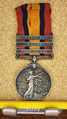 3 Clasp British Boer War 1899 Queens South African Medal Kings Royal Rifles