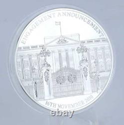 5oz Silver Medal with Gold Plating to Celebrate the Royal Engagement