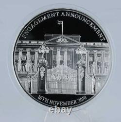 5oz Silver Medal with Gold Plating to Celebrate the Royal Engagement