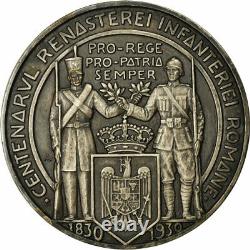 #713646 Romania, Medal, Carol II, Centenaire de l'Infanterie Royale, 1930, Lav