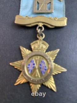 9CT Solid Gold Star Medal Royal Empire Lodge Masons Angus & Coote 20 Grams 60's
