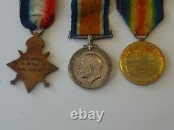 A Good, World War One Medal Trio To Royal Navy, Naval Reserve