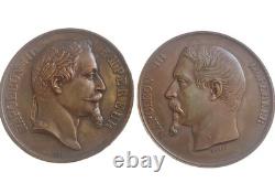 A Pair (2) France Imperial Conservatory of Music Medal Napoleon III 1864/1859
