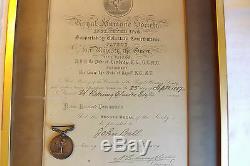 An Original Royal Humane Society Bronze Life Saving Medal With Certificate 3044