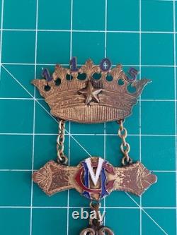 Antique 1914 Gold Plated VMC ROYAL ARCANUM MEDAL Past Regent Named