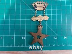 Antique 1914 Gold Plated VMC ROYAL ARCANUM MEDAL Past Regent Named