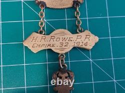 Antique 1914 Gold Plated VMC ROYAL ARCANUM MEDAL Past Regent Named