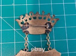Antique 1914 Gold Plated VMC ROYAL ARCANUM MEDAL Past Regent Named