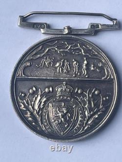 Antique 1930 Sterling Silver ROYAL CALEDONIAN CURLING CLUB Medal (C118)