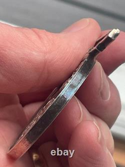 Antique 1930 Sterling Silver ROYAL CALEDONIAN CURLING CLUB Medal (C118)