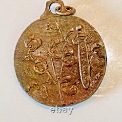 Antique French Medal Pendant Vercingetorix Approx 32mm By Royal