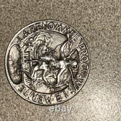 Antique French Medal Pendant Vercingetorix By Royal Approx 32mm