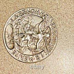 Antique French Medal Pendant Vercingetorix By Royal Approx 32mm