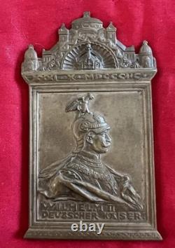 Antique German Imperial Wilhelm II Plaque O Roloff Berlin Jerusalem 1898