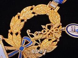 Antique Gold Royal Spanish Order Charles III Isabella Catholic Medal Award Spain