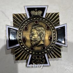 Antique Imperial Cross Medal with Crown European Royal Style 19th century