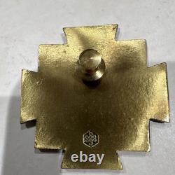 Antique Imperial Cross Medal with Crown European Royal Style 19th century