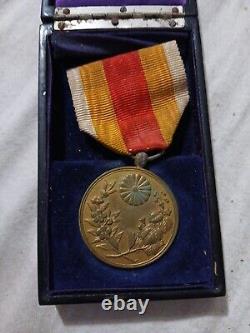 Antique Imperial Japanese Korea Annexation Commemorative Medal 1910 Rare