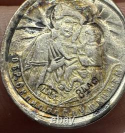 Antique Imperial Russian 84 Silver Orthodox Virgin Skoroposlushnitsa Icon