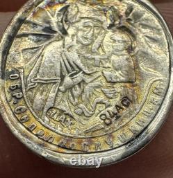 Antique Imperial Russian 84 Silver Orthodox Virgin Skoroposlushnitsa Icon