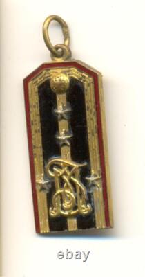 Antique Original Imperial Russian order Medal Badge pin Silver Plated (1452a)
