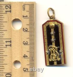Antique Original Imperial Russian order Medal Badge pin Silver Plated (1452a)