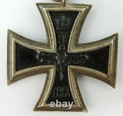Antique Original WWI Imperial German Iron Cross 1813 1914 W Military Medal
