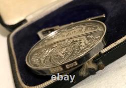 Antique Royal Caledonian Curling Club Silver Medal HM 1909 Boxed 32.9g
