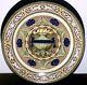Antique Royal Doulton Flow Blue Cabinet Plate Medallion Design 1902-1922