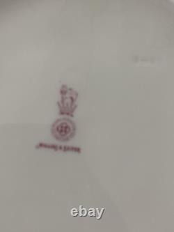 Antique Royal Doulton Jeweled 10 Dinner Plates Heavy Gold Medallion Set Of 10